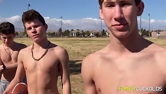 Family Reunion Turns Into Taboo Threesome With Stepmom And Brothers