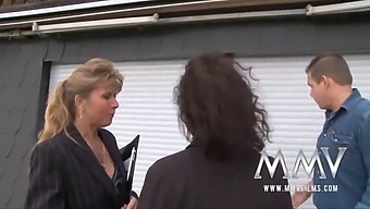 Amateur German Couple Receives Training In Threesome