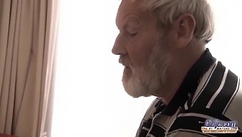 Teenage Girl Gives A Blowjob To An Older Man With A Large Penis