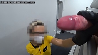 Asian Maid'S Surprise Encounter With Guest'S Public Masturbation
