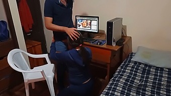 Maid Stumbles Upon Me: I Am Alone In My Room Pleasuring Myself When Unexpectedly My Housekeeper Walks In And Catches Me Watching Explicit Content. She Is Visibly Upset And Demands To See My Manhood
