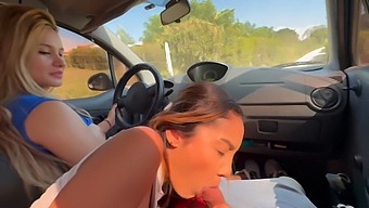 Two Colombian Girls Offer A Wild Car Ride And Perform Oral Sex Until Ejaculation