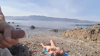 A Daring Man Exposes Himself To A Nudist Mother At The Beach, Who Eagerly Performs Oral Sex