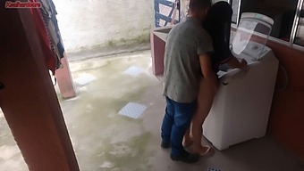 A Brazilian Married Woman Offers Her Rear To A Washing Machine Repairman While Her Husband Is Absent