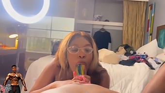 Two Voluptuous Vixens Compete In A Steamy Dick-Sucking Contest, Judged By Their Eager Partners